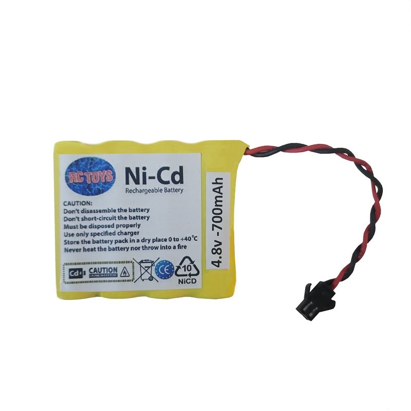 باتری ماشین کنترلی آرسی تویز کد rct 4.8v 700 sm  به همراه سوکت sm